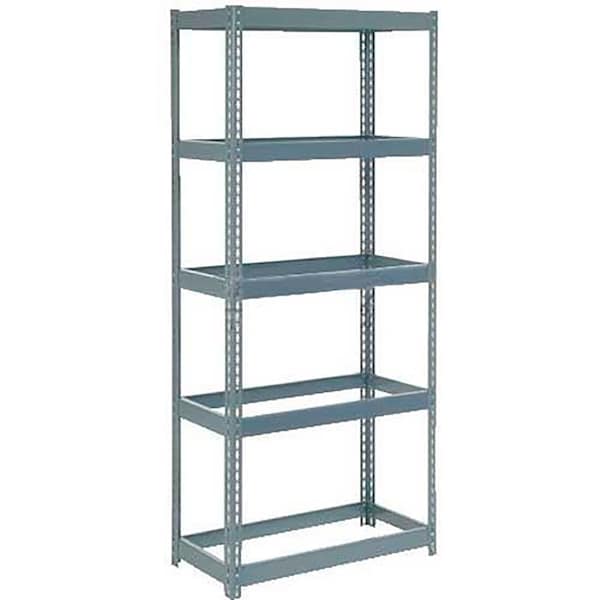 Extra Heavy Duty Shelving 36W x 12D x 72H With 5 Shelves, No Deck, Gray